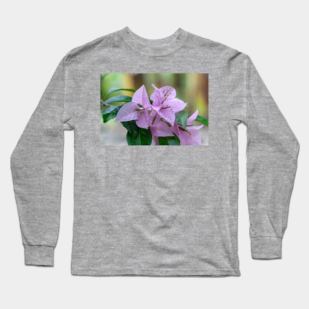 Pink Flower Long Sleeve T-Shirt by likbatonboot